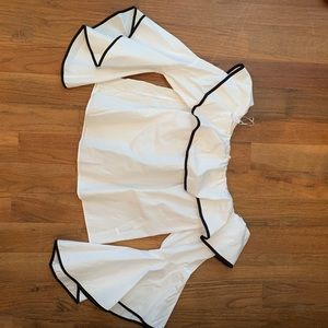 Zara basic women’s large white off the shoulder